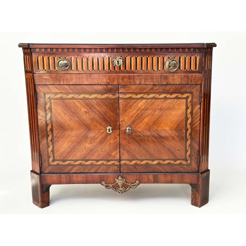 108 - DUTCH SIDE CABINET, early 19th century kingwood with ebony and satinwood parquetry inlay and gilt me... 