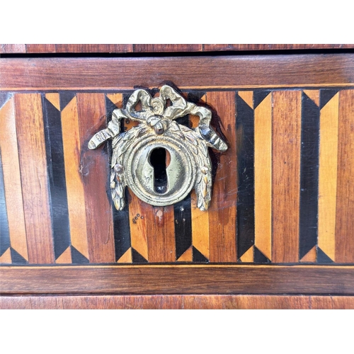 108 - DUTCH SIDE CABINET, early 19th century kingwood with ebony and satinwood parquetry inlay and gilt me... 