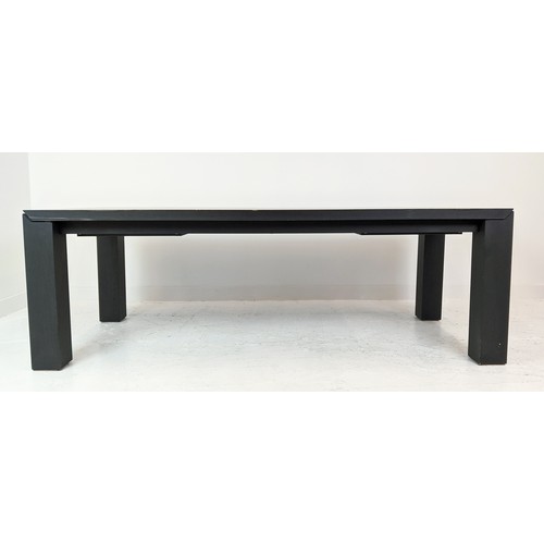 328 - LIVING SPACE AMBROGIO EXTENDABLE DINING TABLE, 220cm x 95xm 76cm at smallest.