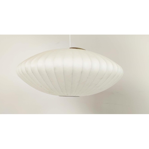 331 - HERMAN MILLER NELSON SAUCER BUBBLE PENDANT LAMPS, a set of two, by George Nelson, largest 65cm W. (2... 