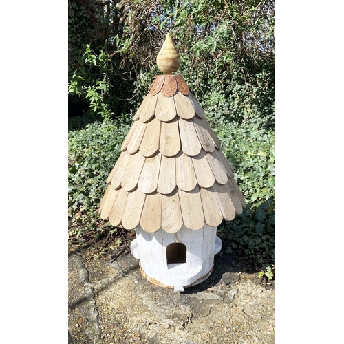 345 - DOVECOTE, with shingle roof, 75cm H x 50cm W