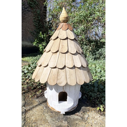 345 - DOVECOTE, with shingle roof, 75cm H x 50cm W