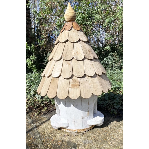 345 - DOVECOTE, with shingle roof, 75cm H x 50cm W