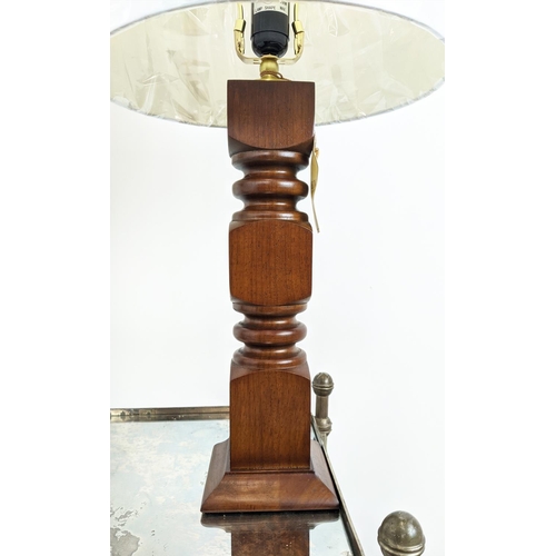 309 - LAUREN RALPH LAUREN HOME TABLE LAMPS, a pair, carved wood, with shades, 68cm H approx. (2)