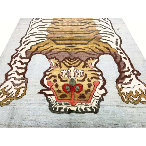 81 - TIBETAN TIGER CARPET, 291cm x 204cm.