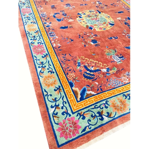 83 - CHINESE ART DECO PEKING CARPET, 360cm x 280cm.