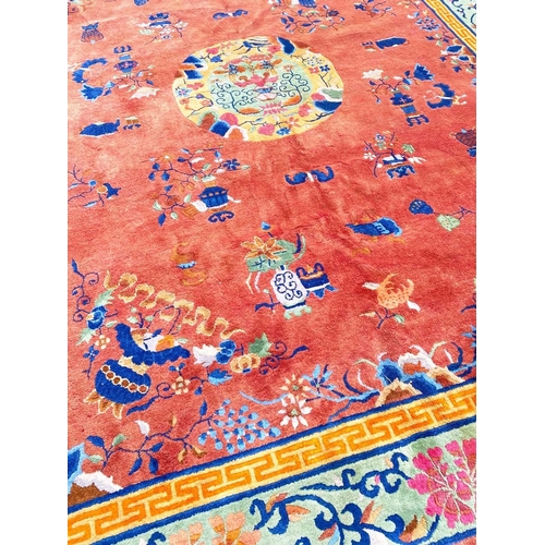 83 - CHINESE ART DECO PEKING CARPET, 360cm x 280cm.