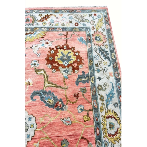 84 - FINE CONTEMPORARY SULTANABAD CARPET, 302cm x 244cm.