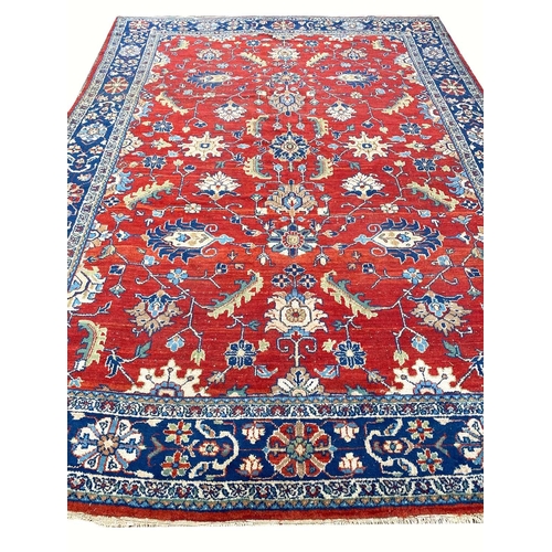 87 - ANTIQUE PERSIAN ZEIGLER MAHAL CARPET, 310cm x 210cm.