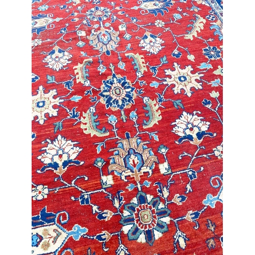 87 - ANTIQUE PERSIAN ZEIGLER MAHAL CARPET, 310cm x 210cm.