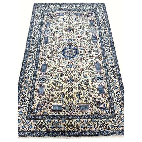 88 - FINE PART SILK NAIN CARPET, 261cm x 163cm.