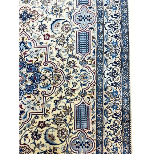 88 - FINE PART SILK NAIN CARPET, 261cm x 163cm.