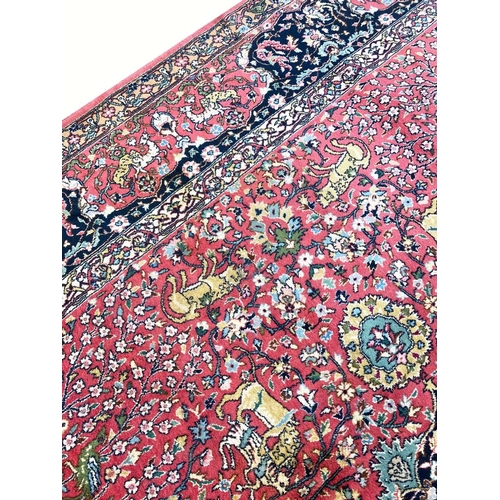 89 - VINTAGE PERSIAN SAFAVID HUNTING DESIGN CARPET, 410cm x 310cm.