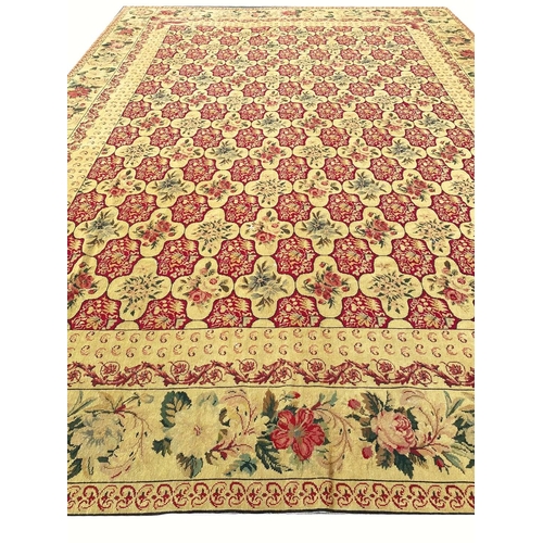 91 - FINE MUGHAL DESIGN NEEDLEPOINT CARPET, 370cm x 270cm.