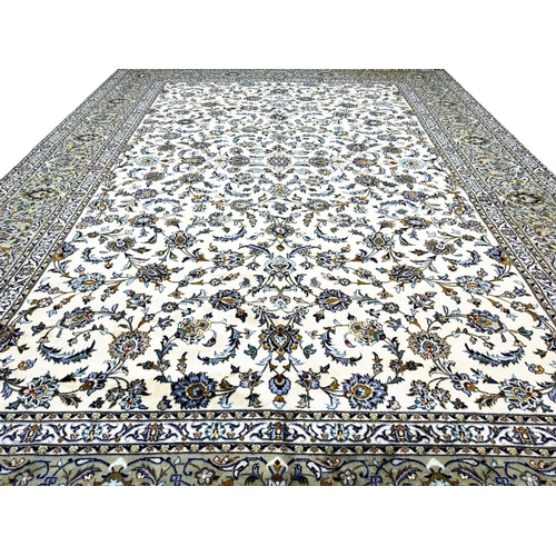 94 - FINE PERSIAN ISFAHAN DESIGN CARPET, 380cm x 290cm.