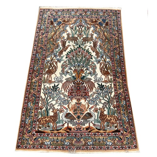 88A - PICTORIAL RUG, 181cm x 117cm.