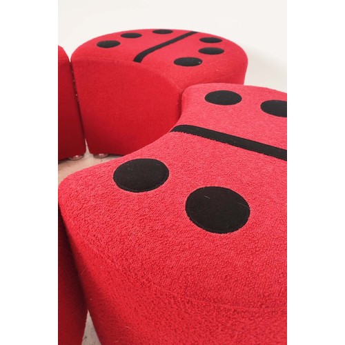 315 - DAVIDSON HIGHLY STOOLS, a set of four, lady bug design, 60cm x 50cm x 45cm. (4)