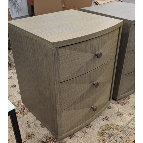 420 - ROBERT LANGFORD DIAZ BEDSIDE CHEST, and another unsigned to match, 50cm x 47cm x 63cm. (2)