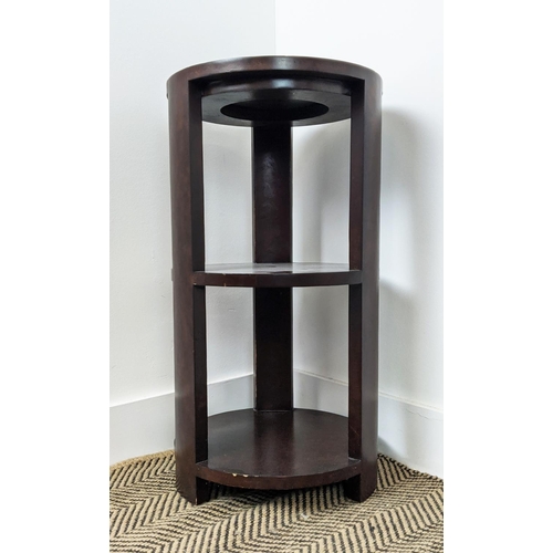 443 - OCCASIONAL TIERED TABLE, of deco influence, 35cm W x 66cm tall.