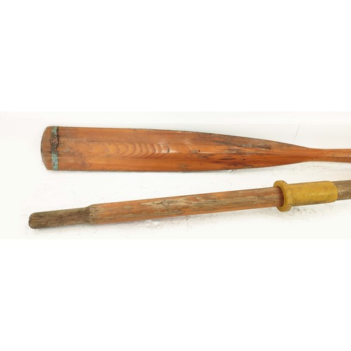 393 - PAIR OF MID-CENTURY OARS, 260cm H