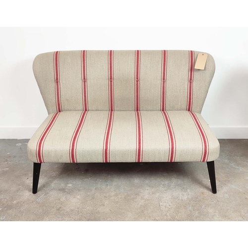 291 - DESIGNER'S GUILD SOFA, in a striped fabric 125cm W x 82cm H.