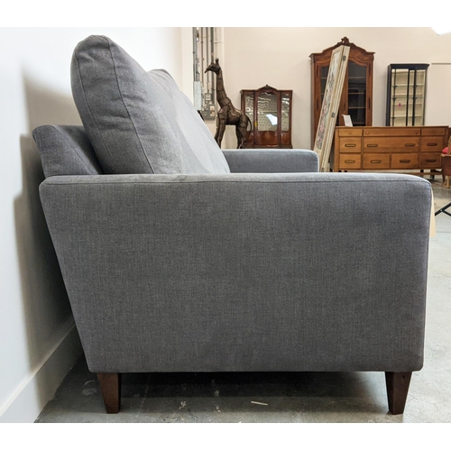 295 - SOFA, grey upholstery, 78cm H x 188cm W.