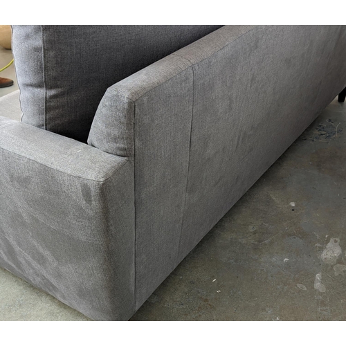 295 - SOFA, grey upholstery, 78cm H x 188cm W.