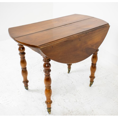 251A - DINING TABLE, mid 19th century French walnut with drop flaps, two extra leaves and removable centre ... 