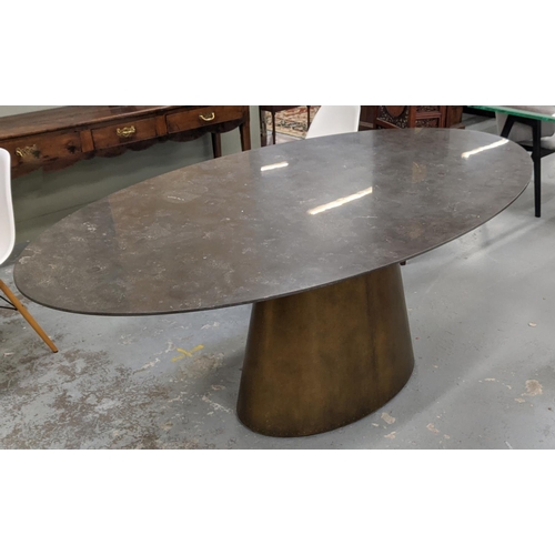 303 - BARKER AND STONEHOUSE JANCO OVAL DINING TABLE, 200cm x 110cm x 76cm.