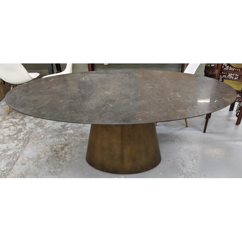 303 - BARKER AND STONEHOUSE JANCO OVAL DINING TABLE, 200cm x 110cm x 76cm.