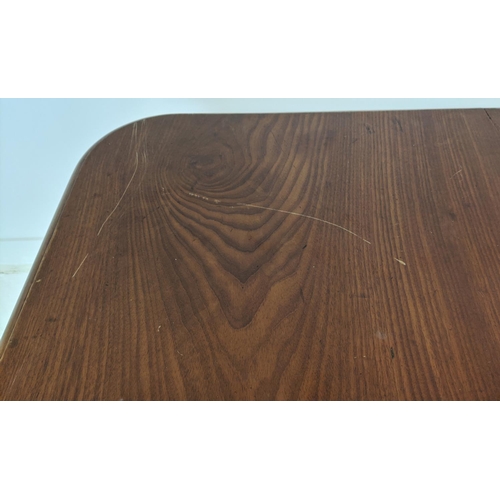 586 - DINING TABLE, extendable, William IV mahogany with three extra leaves on carved supports, 108cm x 13... 