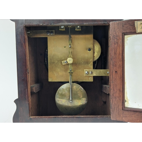 19 - AN EARLY 19TH CENTURY MAHOGANY BRACKET CLOCK, spring driven movement, with pendulum and key, by Will... 