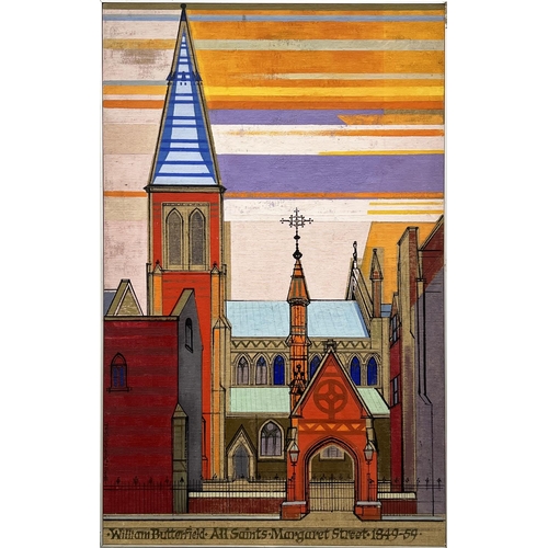 95 - HENRY COLLINS (1910-1994) AND JOYCE COLLINS (1912-2004), 'All Saints church, Margaret Street', oil o... 