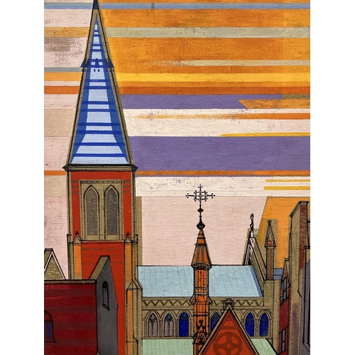 95 - HENRY COLLINS (1910-1994) AND JOYCE COLLINS (1912-2004), 'All Saints church, Margaret Street', oil o... 