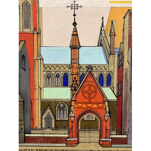 95 - HENRY COLLINS (1910-1994) AND JOYCE COLLINS (1912-2004), 'All Saints church, Margaret Street', oil o... 