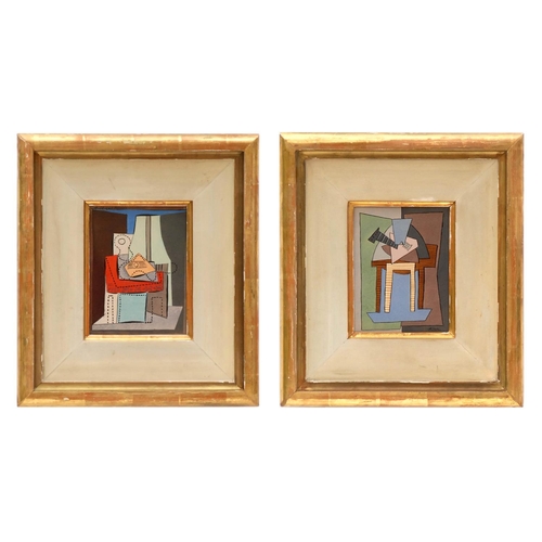 143 - PABLO PICASSO (Spanish, 1881-1973), pair of rare Cubist pochoirs (after the 1920 watercolours), edit... 