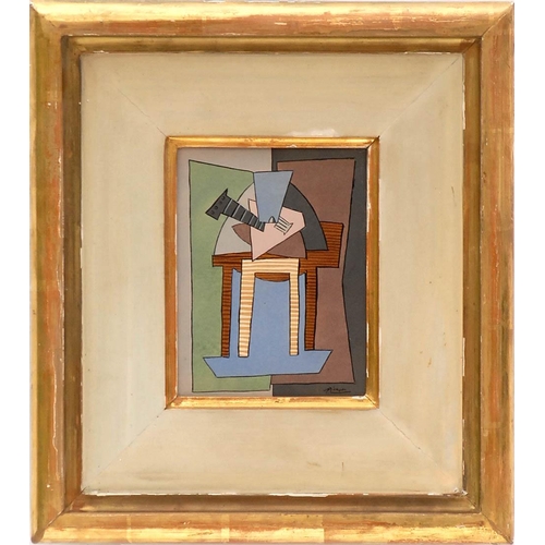 143 - PABLO PICASSO (Spanish, 1881-1973), pair of rare Cubist pochoirs (after the 1920 watercolours), edit... 