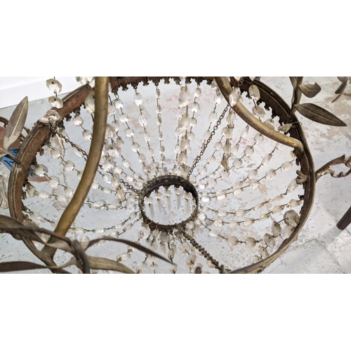 145 - CHANDELIER, late 19th/early 20th century French, six branch, 100cm H approx.