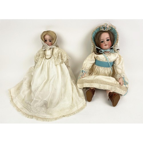 11 - BISQUE HEAD DOLLS, two, c.1900-1910, German by Armand Marseille Kopplesdorf. (2)