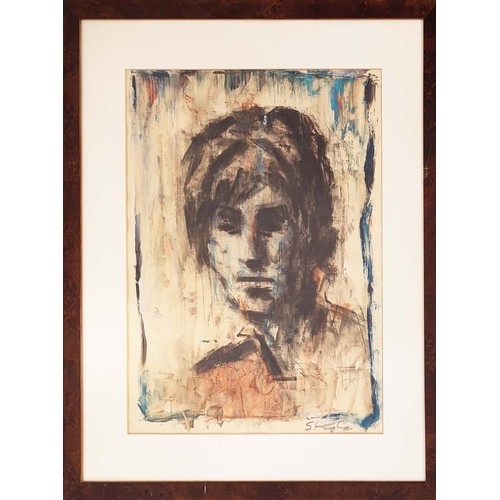 115 - JUAN ESCODA COROMINA (Spanish b.1920), 'Portrait studies', oils on paper, 56cm x 43cm, framed, toget... 