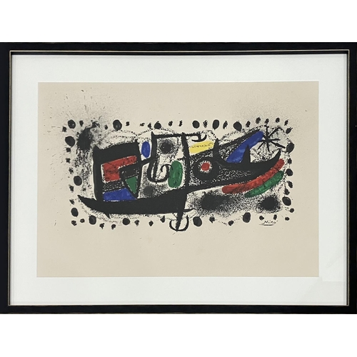 130 - JOAN MIRO (1893-1983), 'Starscene', lithograph, 40cm x 58cm, framed.