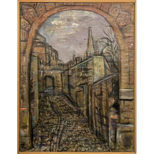 71 - AUSTIN TAYLOR (1908-1992), 'Kynance Mews', oil on canvas, 46cm x 36cm, signed, framed.