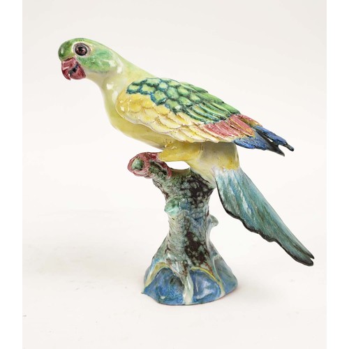 9 - LADY ANNE GORDON (1924-2007) CERAMIC PARROT AND DOVE, monogrammed initial to base, parrot 20cm H, do... 