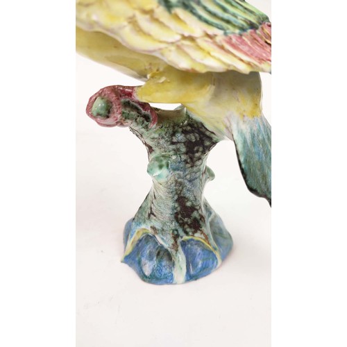 9 - LADY ANNE GORDON (1924-2007) CERAMIC PARROT AND DOVE, monogrammed initial to base, parrot 20cm H, do... 