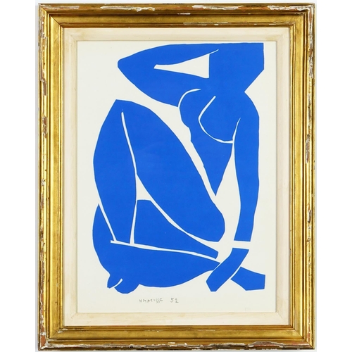 165 - HENRY MATISSE, set of Four Blue Nudes in vintage gilt frames, Nu Bleu VI, Nu Bleu III, Nu Bleu XII. ... 