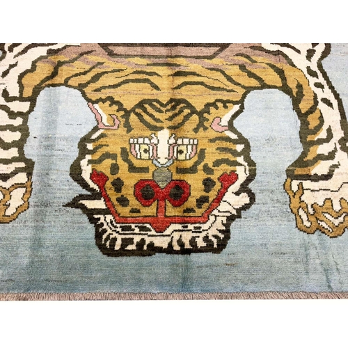 168 - FINE TIBETAN TIGER DESIGN CARPET, 300cm x 210cm.