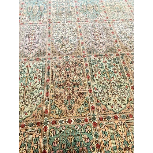 169 - FINE SILK GARDEN DESIGN CARPET, 430cm x 292cm.