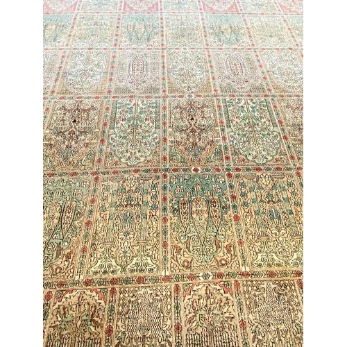 169 - FINE SILK GARDEN DESIGN CARPET, 430cm x 292cm.