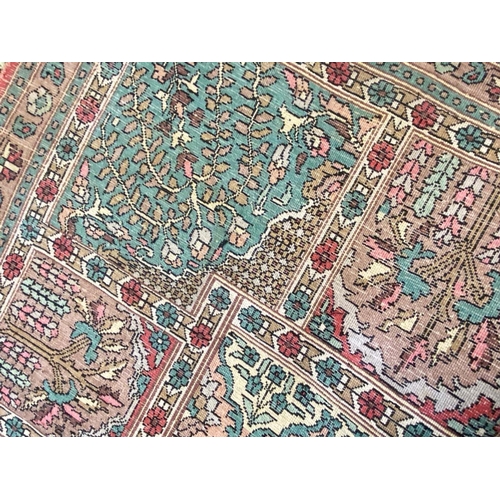 169 - FINE SILK GARDEN DESIGN CARPET, 430cm x 292cm.