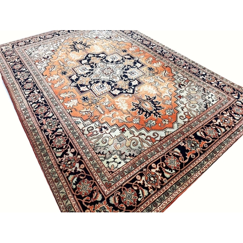 176 - FINE PERSIAN HERIZ CARPET, 295cm x 208cm.